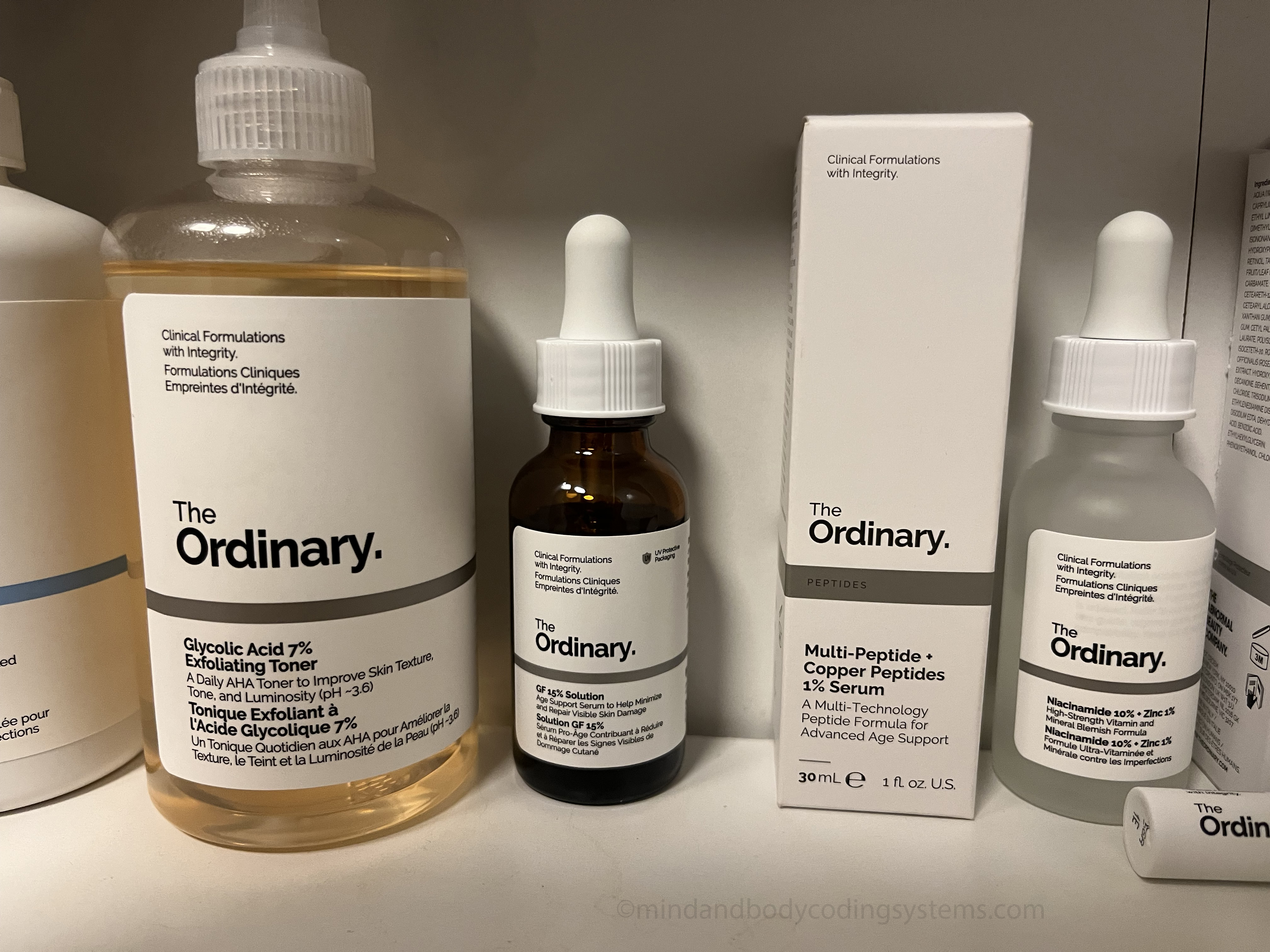 The Ordinary Skincare Product Lineup